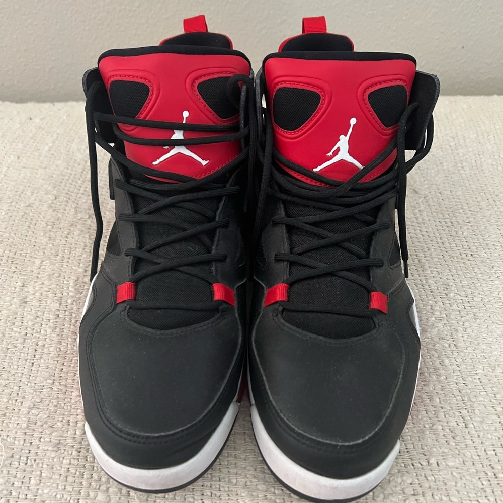 Jordan 91 Flight Club Black and University Red, Size 10.5